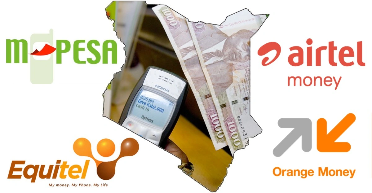 Mobile money transfer illustration